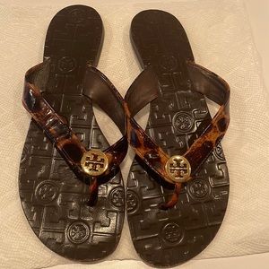 Tory Burch Thora sandals in leopard tortoise